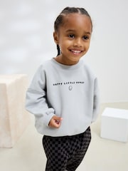 Black/Grey Sweatshirt and Patterned Jogger Set (3mths-7yrs) - Image 4 of 9
