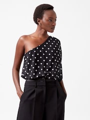 French Connection Black Xia Ponte Chiffon Bodies - Image 3 of 4