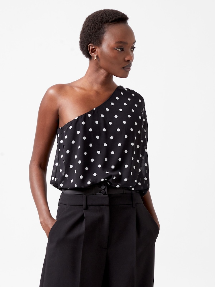 French Connection Black Xia Ponte Chiffon Bodies - Image 3 of 4