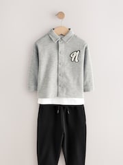 Grey T-Shirt And Joggers 3 Piece Set (3mths-7yrs) - Image 5 of 9