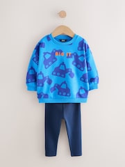 Blue Digger Sweatshirt And Leggings Set (3mths-7yrs) - Image 4 of 8