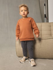 Rust Brown Sweatshirt and Utility Joggers Set (3mths-7yrs) - Image 1 of 3