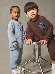 Schokoladenbraun und Blau - Sweatshirt und Jogginghose im Set, 2er-Pack (3M.–7J.) - Bild 2 von 12