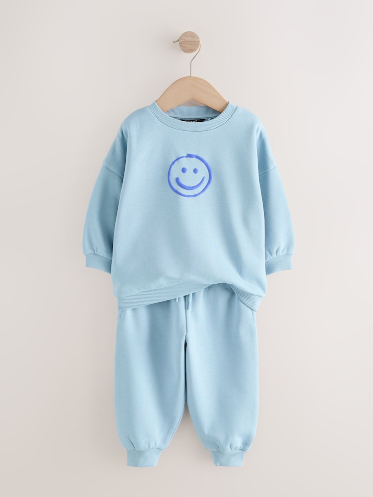 Chocolate Brown and Blue Sweatshirt And Joggers Set 2 Pack (3mths-7yrs) - Image 5 of 12