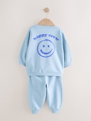 Schokoladenbraun und Blau - Sweatshirt und Jogginghose im Set, 2er-Pack (3M.–7J.) - Bild 6 von 12