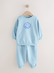 Schokoladenbraun und Blau - Sweatshirt und Jogginghose im Set, 2er-Pack (3M.–7J.) - Bild 9 von 12