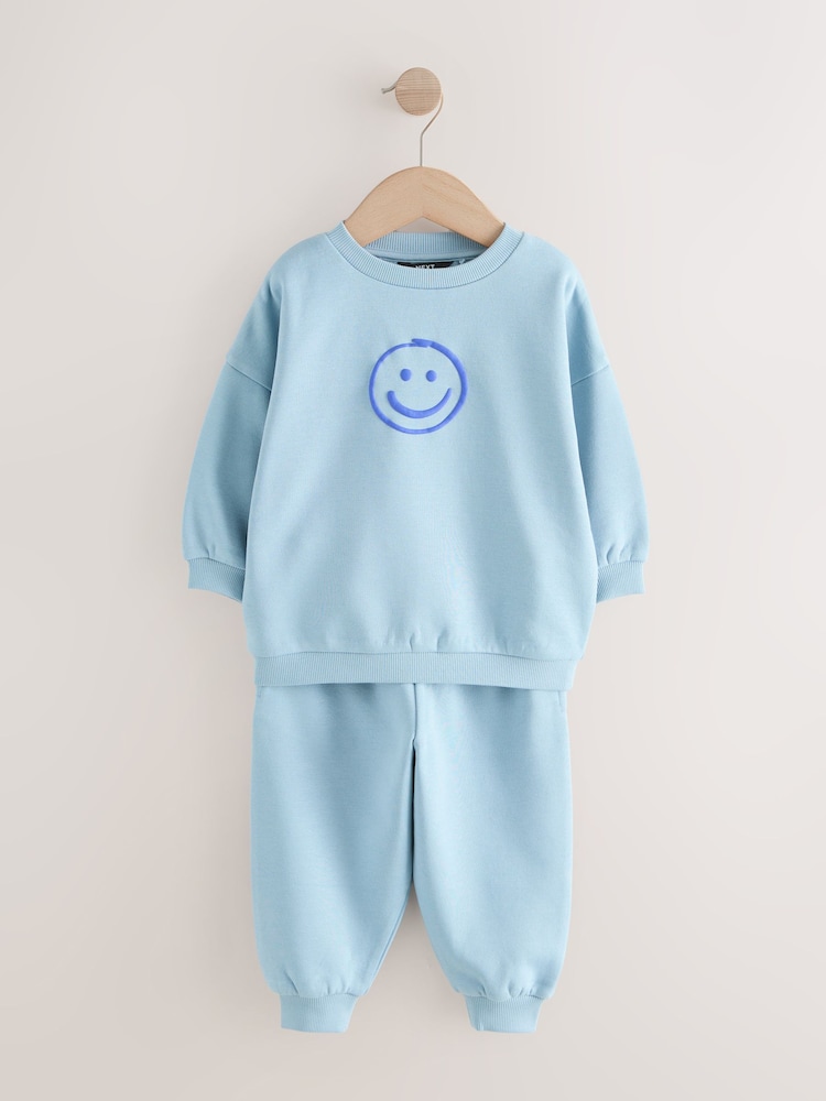Chocolate Brown and Blue Sweatshirt And Joggers Set 2 Pack (3mths-7yrs) - Image 9 of 12
