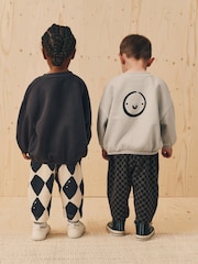 Black/White Printed Sweatshirt And Joggers Set 2 Pack (3mths-7yrs) - Image 3 of 13