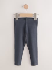 Blue/Grey/Stripe Ribbed Leggings 5 Pack (3mths-7yrs) - Image 2 of 8