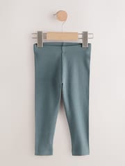 Blue/Grey/Stripe Ribbed Leggings 5 Pack (3mths-7yrs) - Image 4 of 8