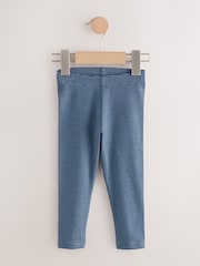 Blue/Grey/Stripe Ribbed Leggings 5 Pack (3mths-7yrs) - Image 5 of 8