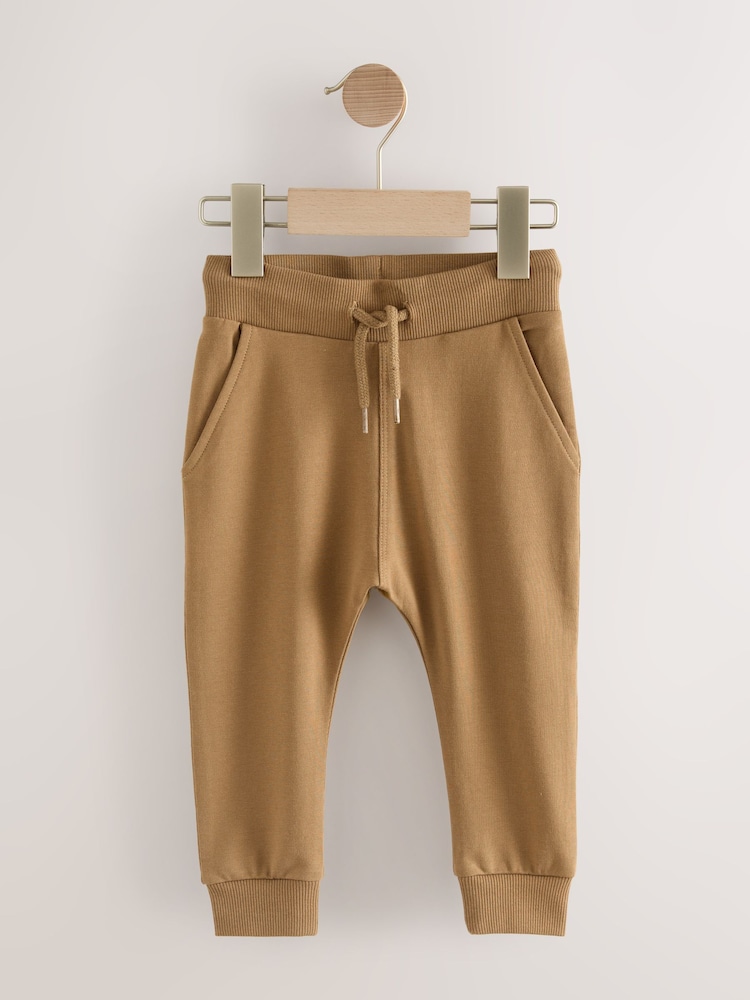 Blue/Tan Brown/Charcoal Grey Super Skinny Joggers 3 Pack (3mths-7yrs) - Image 4 of 7