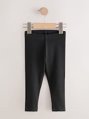Black/White/Khaki Green Ribbed Leggings 5 Pack (3mths-7yrs) - Image 6 of 9