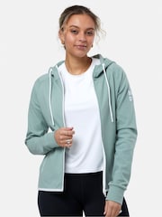 Gym + Coffee Green Chill Zip Womens Hoodie - Image 1 of 7