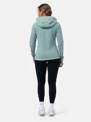 Gym + Coffee Green Chill Zip Womens Hoodie - Image 2 of 7
