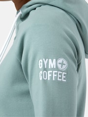 Gym + Coffee Green Chill Zip Womens Hoodie - Image 5 of 7