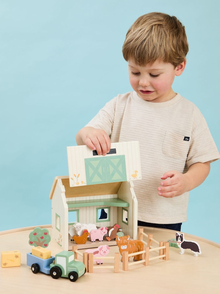 JoJo Maman Bébé Wooden Farm Set - Image 2 of 8 JoJo Maman Bébé Wooden Farm Set - Image 2 of 8