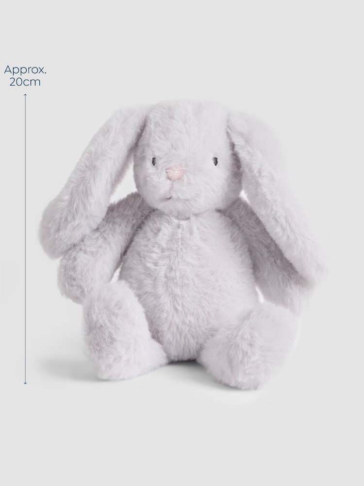 JoJo Maman Bébé Grey Bunny Soft Toy Plushie - Small - Image 3 of 3 JoJo Maman Bébé Grey Bunny Soft Toy Plushie - Small - Image 3 of 3