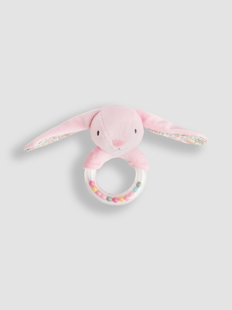 JoJo Maman Bébé Bunny Beaded Rattle - Image 1 of 3