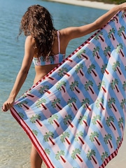 Eleanor Bowmer Palm Print Sarong Cover-Up - Image 6 of 8