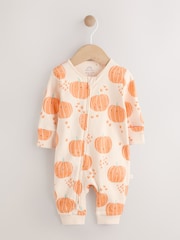 Orange Baby Pumpkin Two Way Zip Footless Sleepsuit (0mths-3yrs) - Image 1 of 6