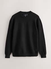 Black Regular Fit Soft Touch Crew Neck Jumpers 2 Pack - Image 6 of 8