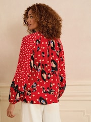 Blusa de manga comprida com decote chanfrado Love & Roses - Imagem 3 de 4