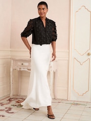 Love & Roses Black 3D Spot 3/4 Sleeve Shirt - Image 3 of 4