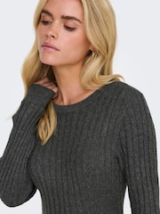 ONLY Long Sleeve Cable Knit Dress - 6şəkildən 3 şəkil