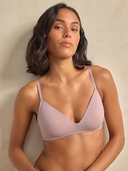 Taupe Pad Non Wire Premium Ultimate Comfort Lightweight Breathable T-Shirt Bra - Image 2 of 6