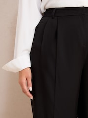 Friends Like These Black Curve Premium Elastic Back Tailored Wide Leg Trousers - Image 2 of 4