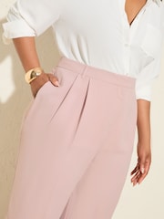 Friends Like These Pink Curve Premium Elastic Back Tailored Wide Leg Trousers - Image 3 of 4