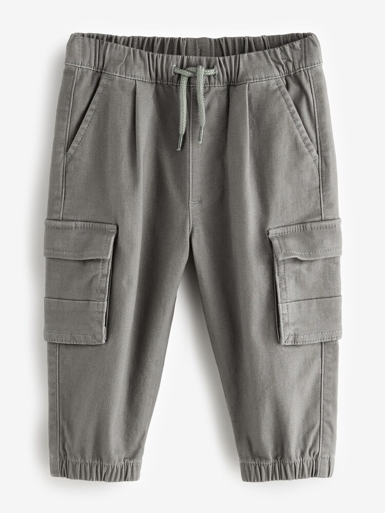 Charcoal Grey Pull On Cargo Trousers - Image 1 of 1