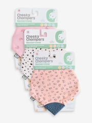 Cheeky Chompers Pink 100% Cotton Teething Dribble Bibs 3 Pack - Изображение 1 из 4