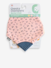 Cheeky Chompers Pink 100% Cotton Teething Dribble Bibs 3 Pack - Изображение 4 из 4