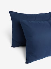 Set of 2 Navy Supersoft Brushed Pillowcases - Image 1 of 2