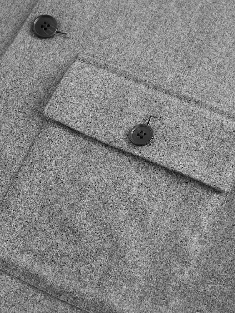Grey Signature 100% REDA Marino Wool Shacket - Image 12 of 12