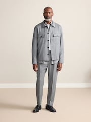 Grey Signature 100% REDA Marino Wool Shacket - Image 2 of 12