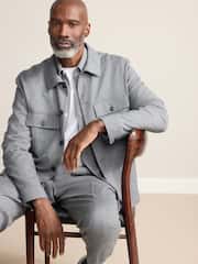 Grey Signature 100% REDA Marino Wool Shacket - Image 3 of 12