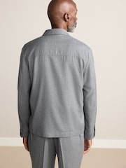Grey Signature 100% REDA Marino Wool Shacket - Image 4 of 12