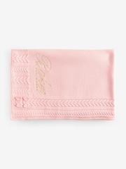 rožnata - Baker by Ted Baker Cable Knit Fleece Blanket - Slika 1 iz 5