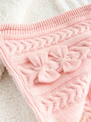 rožnata - Baker by Ted Baker Cable Knit Fleece Blanket - Slika 4 iz 5