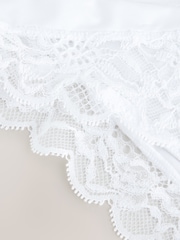 White Ultimate Comfort Lace Back High Leg Knickers - Image 2 of 3