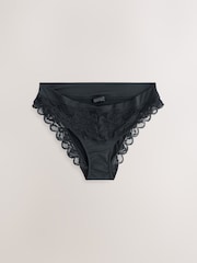 Black Ultimate Comfort Lace Back High Leg Knickers - Image 1 of 3