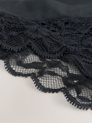 Black Ultimate Comfort Lace Back High Leg Knickers - Image 2 of 3