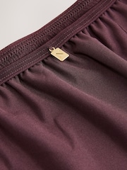 Plum Purple Lace and Microfibre High Leg Knickers - Image 2 of 3