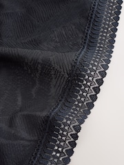 Black Lace and Microfibre High Leg Knickers - Image 3 of 3