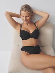 Black Lace and Microfibre High Leg Knickers - Image 4 of 9