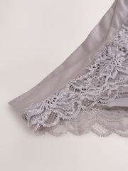Taupe Ultimate Comfort Lace Back High Leg Knickers - Image 2 of 3