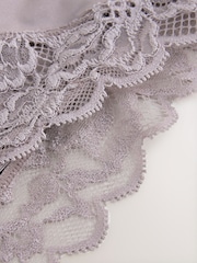 Taupe Ultimate Comfort Lace Back High Leg Knickers - Image 3 of 3